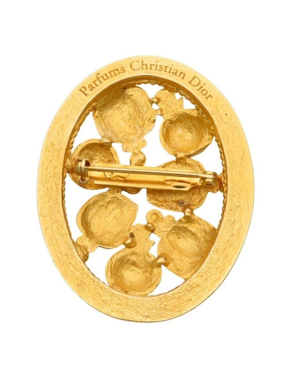 Dior Brooch Metal Gold Parfums Perfume Motif - Picture 2 of 7